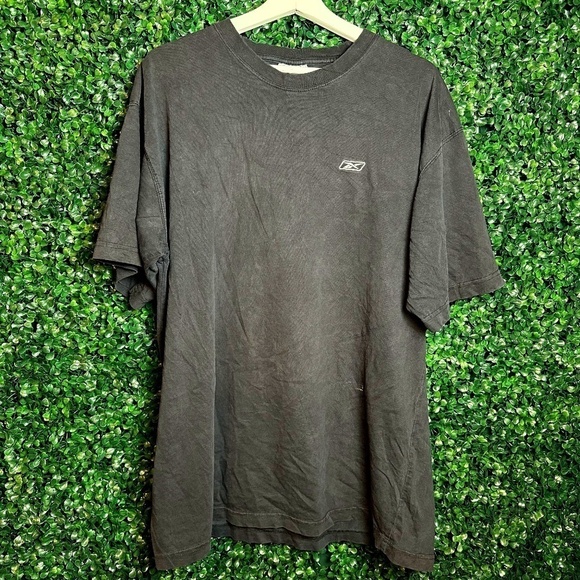 Reebok Other - Vintage VTG Black Reebok Mens XL Stitched Logo Short Sleeve Size XL Activewear